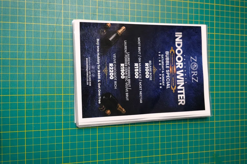 Printed ZORZ Indoor Winter Bubble Special flyers